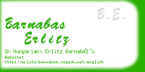 barnabas erlitz business card